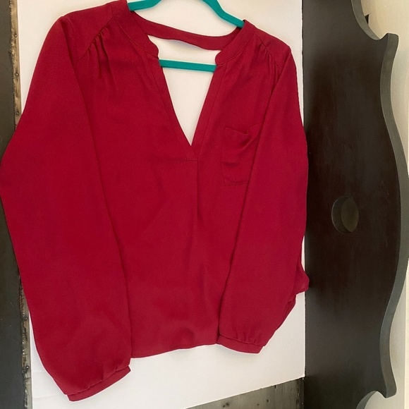 Astr Burgundy Blouse Size M - Picture 6 of 8